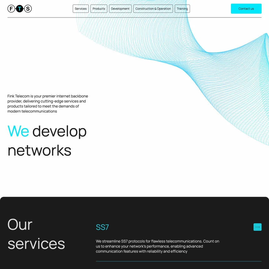 Разработка сайта Fink Telecom